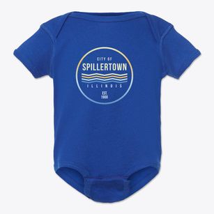 Spillertown Illinois Color Fade Baby Onesie
