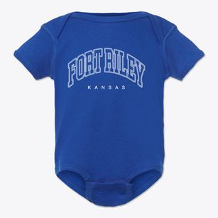 Fort Riley Kansas Inline Baby Onesie