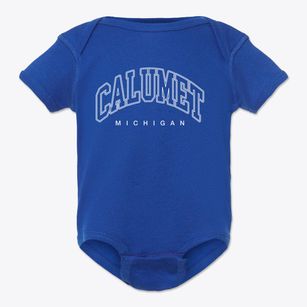Calumet Michigan Inline Baby Onesie