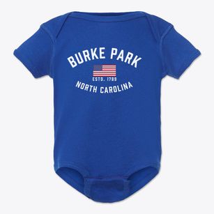 Burke Park North Carolina Patriot Baby Onesie
