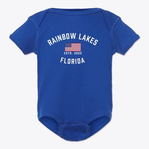 Rainbow Lakes Florida Patriot Baby Onesie