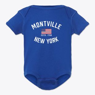 Montville New York Patriot Baby Onesie