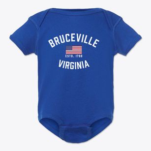 Bruceville Virginia Patriot Baby Onesie
