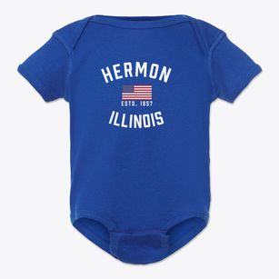 Hermon Illinois Patriot Baby Onesie