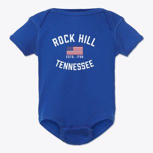 Rock Hill Tennessee Patriot Baby Onesie