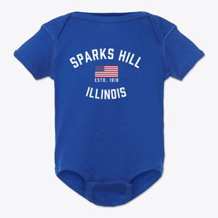 Sparks Hill Illinois Patriot Baby Onesie