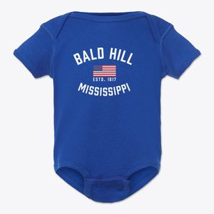 Bald Hill Mississippi Patriot Baby Onesie