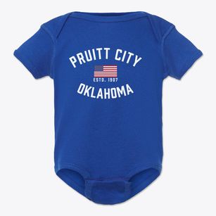 Pruitt City Oklahoma Patriot Baby Onesie