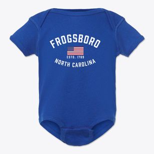 Frogsboro North Carolina Patriot Baby Onesie