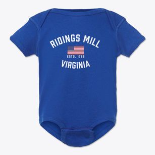 Ridings Mill Virginia Patriot Baby Onesie