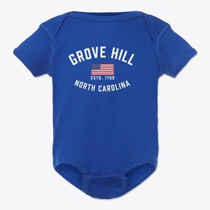 Grove Hill North Carolina Patriot Baby Onesie