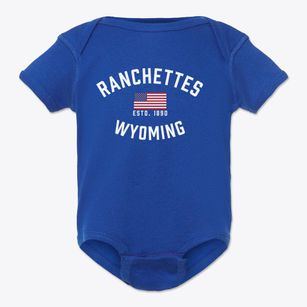 Ranchettes Wyoming Patriot Baby Onesie