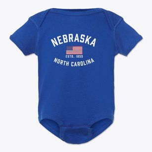 Nebraska North Carolina Patriot Baby Onesie