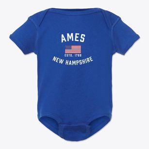 Ames New Hampshire Patriot Baby Onesie