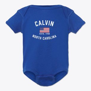 Calvin North Carolina Patriot Baby Onesie