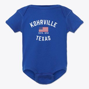 Kohrville Texas Patriot Baby Onesie