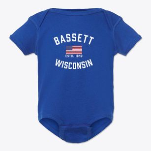 Bassett Wisconsin Patriot Baby Onesie