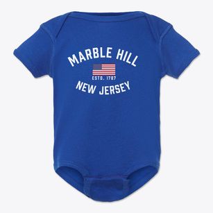 Marble Hill New Jersey Patriot Baby Onesie