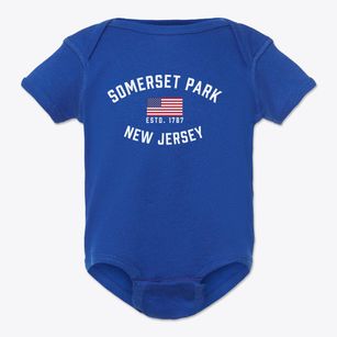Somerset Park New Jersey Patriot Baby Onesie
