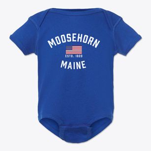 Moosehorn Maine Patriot Baby Onesie