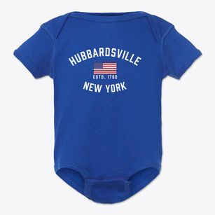 Hubbardsville New York Patriot Baby Onesie