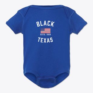 Black Texas Patriot Baby Onesie