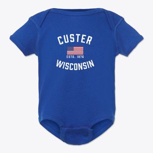 Custer Wisconsin Patriot Baby Onesie