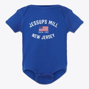 Jessups Mill New Jersey Patriot Baby Onesie