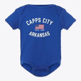 Capps City Arkansas Patriot Baby Onesie