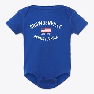 Snowdenville Pennsylvania Patriot Baby Onesie