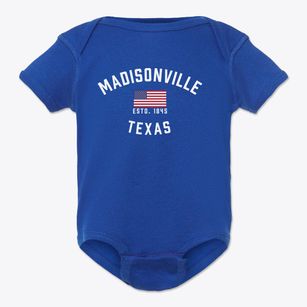 Madisonville Texas Patriot Baby Onesie