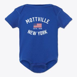 Mottville New York Patriot Baby Onesie