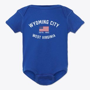 Wyoming City West Virginia Patriot Baby Onesie