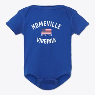 Homeville Virginia Patriot Baby Onesie