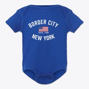 Border City New York Patriot Baby Onesie