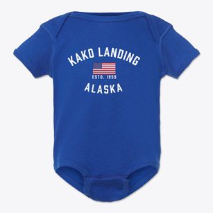 Kako Landing Alaska Patriot Baby Onesie