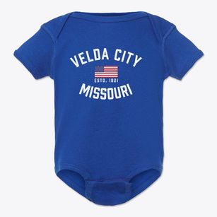 Velda City Missouri Patriot Baby Onesie