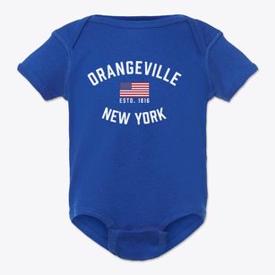 Orangeville New York Patriot Baby Onesie
