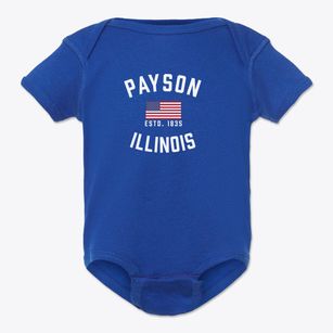 Payson Illinois Patriot Baby Onesie