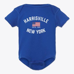 Harrisville New York Patriot Baby Onesie