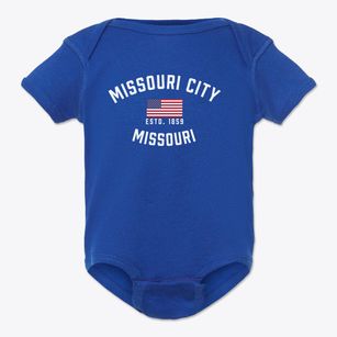 Missouri City Missouri Patriot Baby Onesie