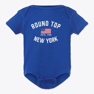 Round Top New York Patriot Baby Onesie