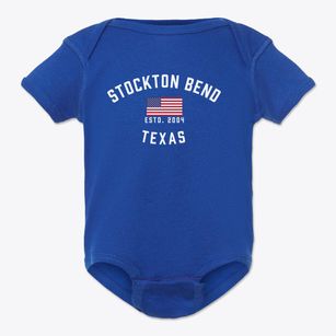 Stockton Bend Texas Patriot Baby Onesie