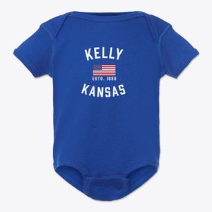 Kelly Kansas Patriot Baby Onesie