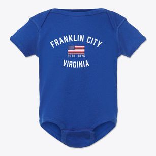 Franklin City Virginia Patriot Baby Onesie