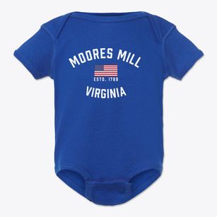 Moores Mill Virginia Patriot Baby Onesie