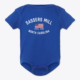 Sassers Mill North Carolina Patriot Baby Onesie