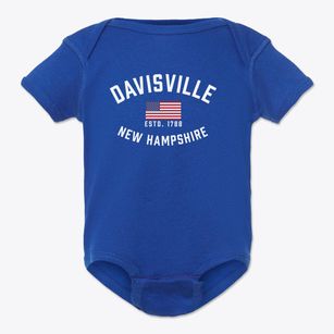 Davisville New Hampshire Patriot Baby Onesie