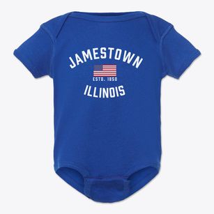 Jamestown Illinois Patriot Baby Onesie