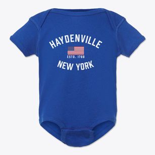 Haydenville New York Patriot Baby Onesie